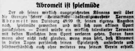 aus:  Rhein und Ruhrzeitung vom 17. Juni 1939