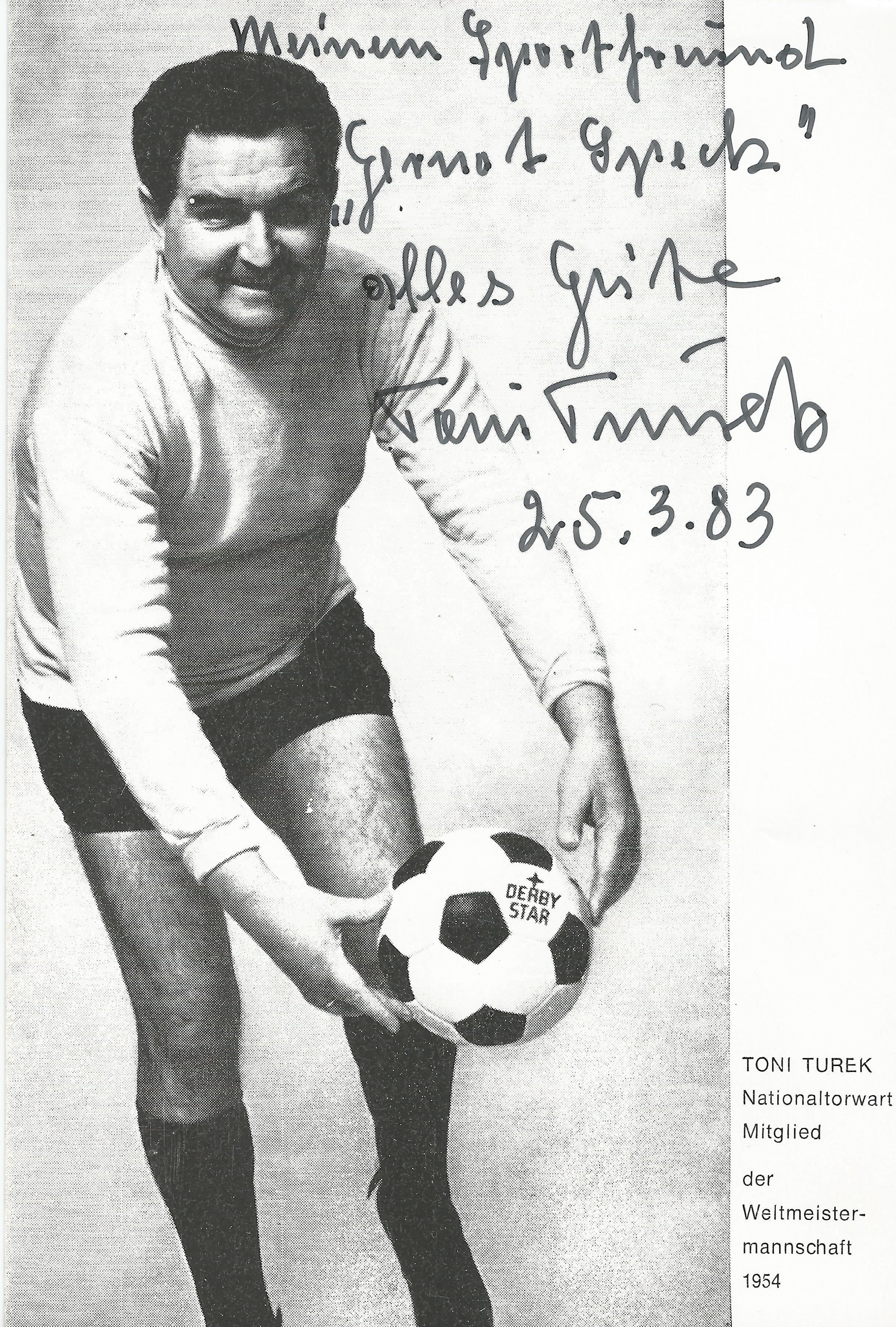 3 – Autogrammkarte mit Widmung für den Fortuna-Fan Gernot Speck (25.3.1983)