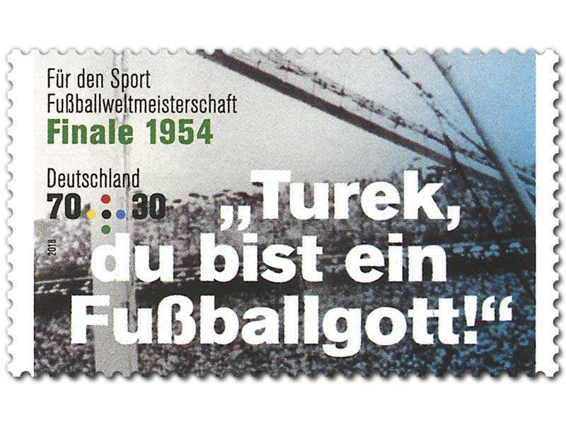 4 – Briefmarke der Deutschen Post AG
anlässlich der 21. FIFA-WM in Russland 2018

